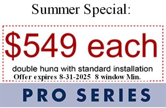 Spring window sale special double hung with a standard installation